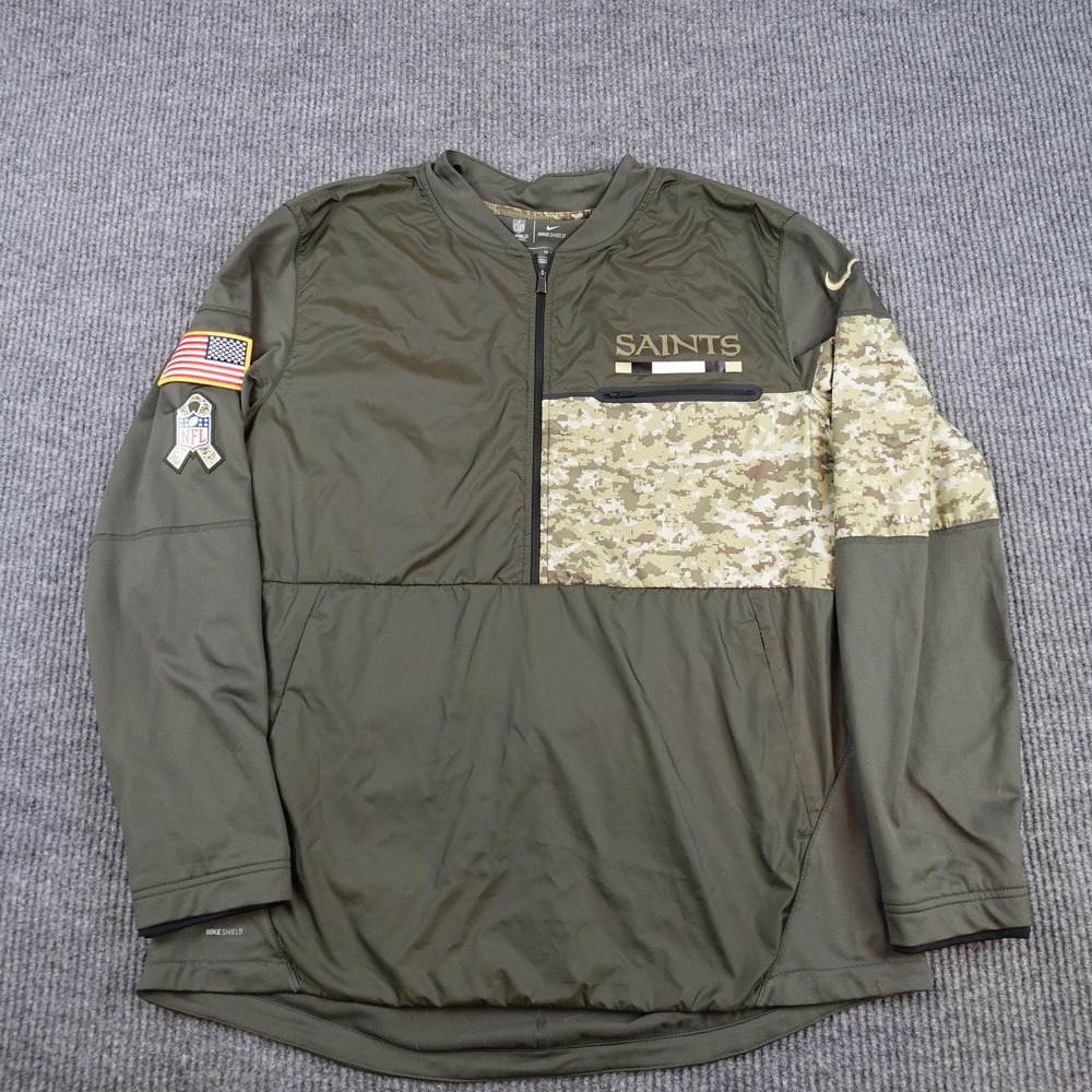 New Orleans Saints Salute To Service Jacket Mens XL Green NFL Football Nike